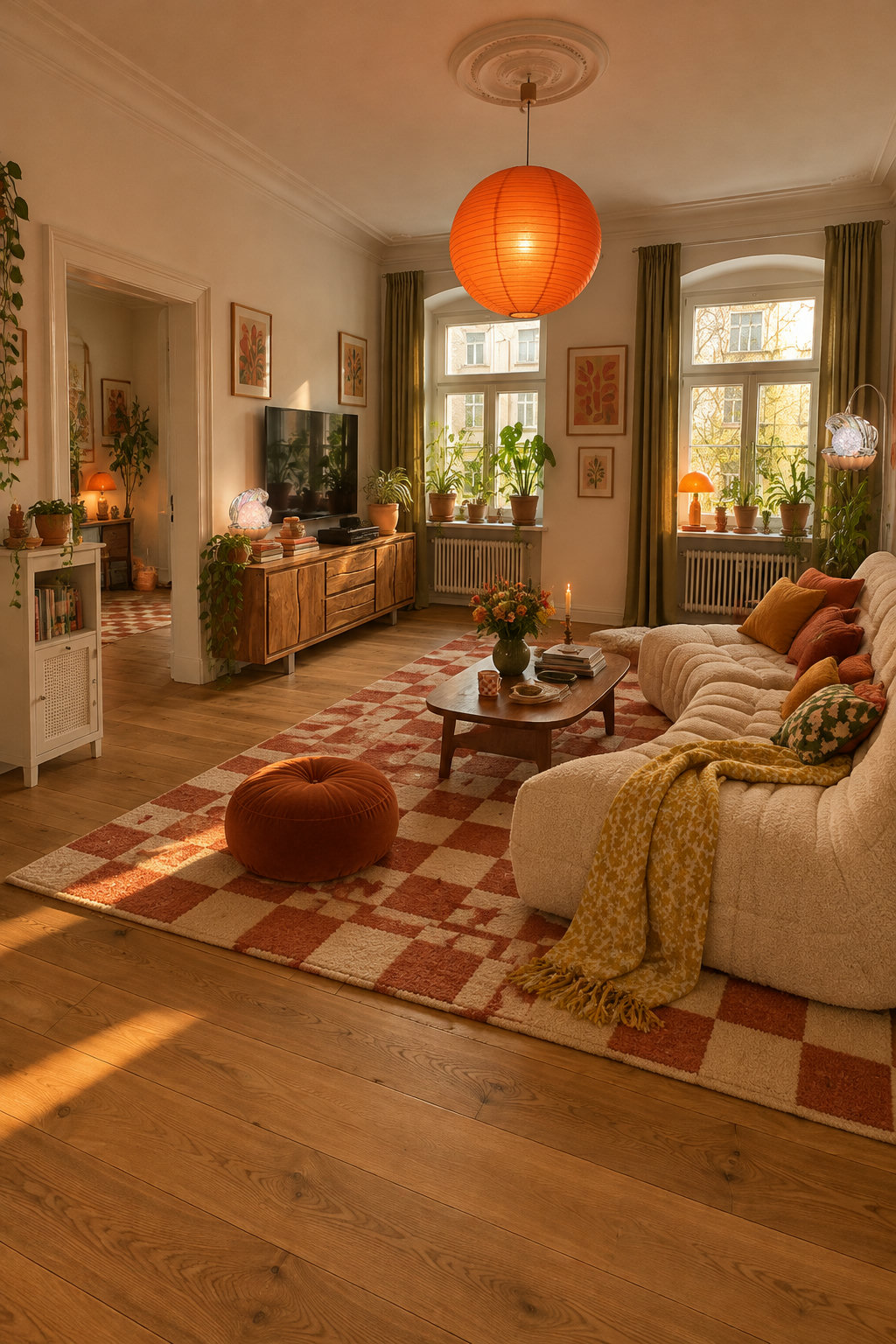 Wohnzimmer im Stil Farbenfroh Vintage