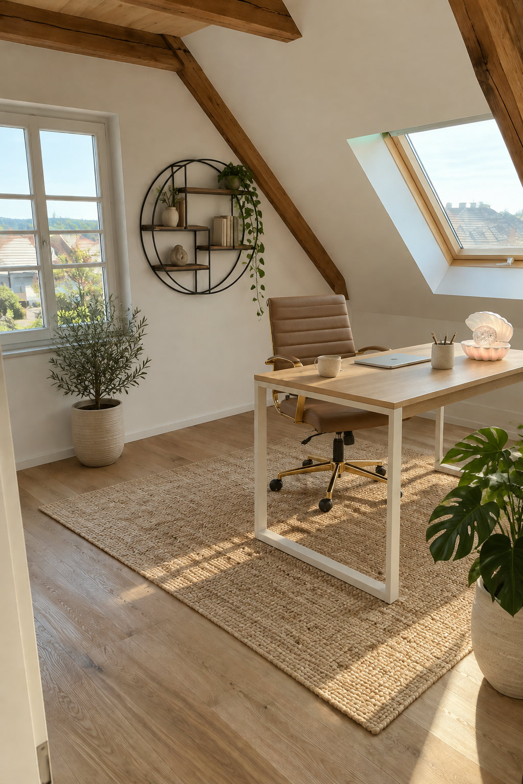 Homeoffice im Stil Japandi