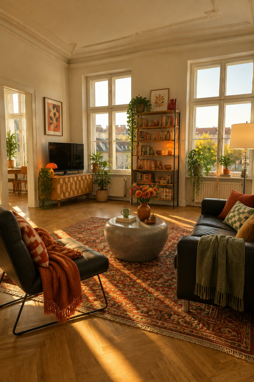 Wohnzimmer im Stil Farbenfroh Vintage