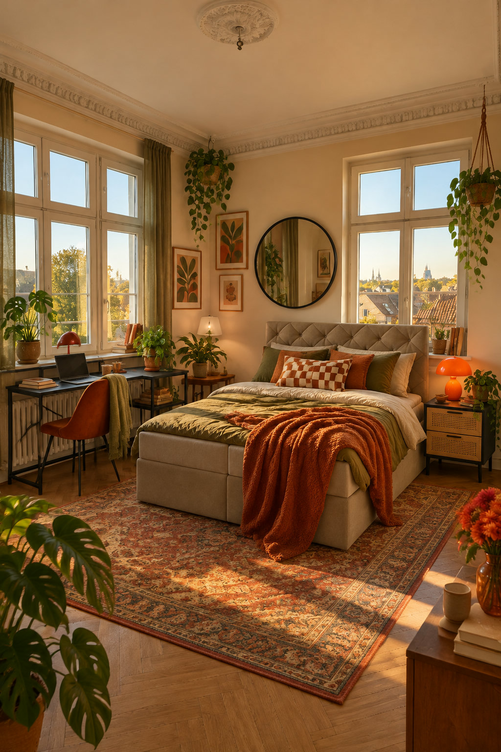 Schlafzimmer im Stil Farbenfroh Vintage